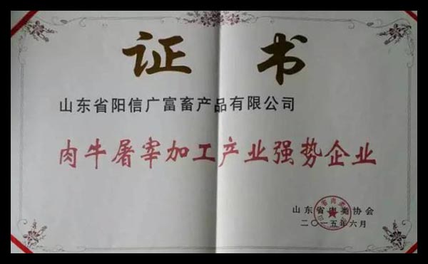肉牛屠宰加工產(chǎn)業(yè)強勢企業(yè)
